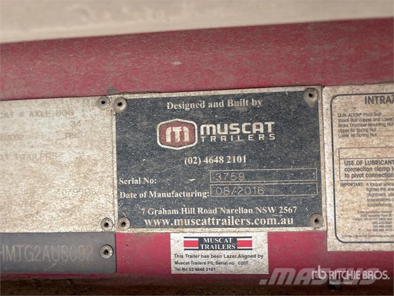  Muscat 7.7 m Quad Dog End Dump Trailer Tipper trailers