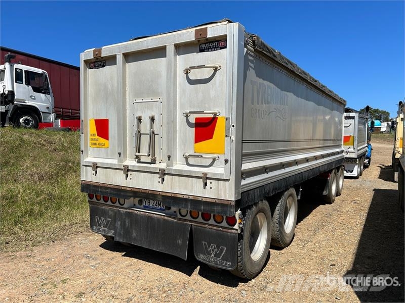 Muscat 7.8 m Quad Dog End Dump Trailer Reboques basculantes