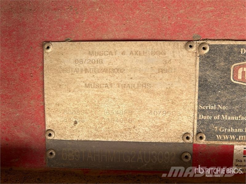  Muscat Trailers 7.8 m Quad Dog End Dump Trailer Самосвальные прицепы