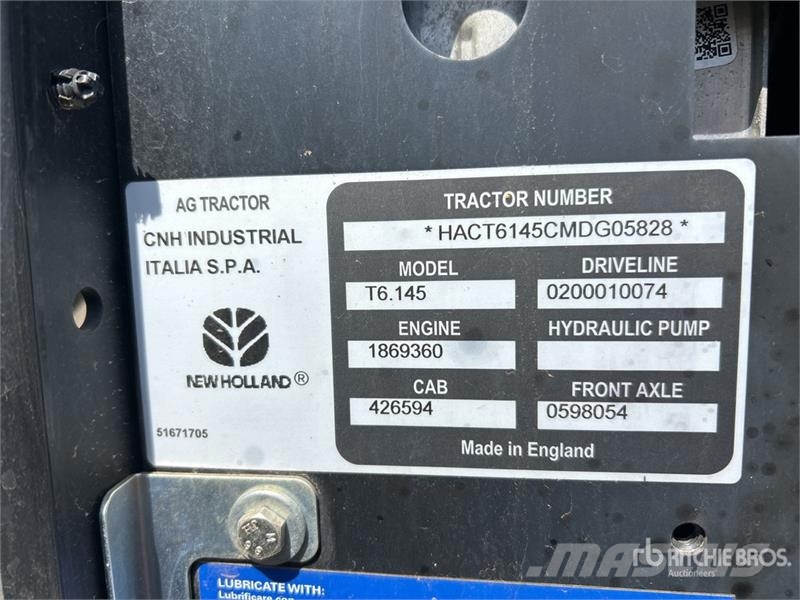 New Holland T6.145 4WD Tractor Traktory