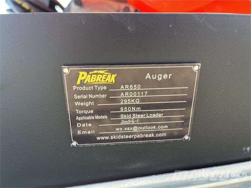 PABREAK AR650 Skid Steer Auger (Unused) Bor