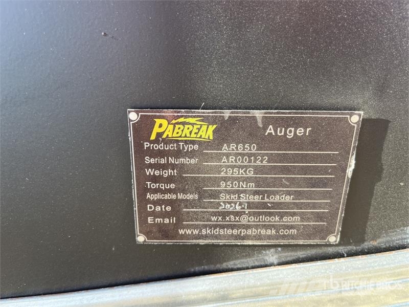 PABREAK AR650 Skid Steer Auger (Unused) Bor