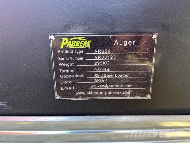 PABREAK AR650 Skid Steer Auger (Unused) Bor