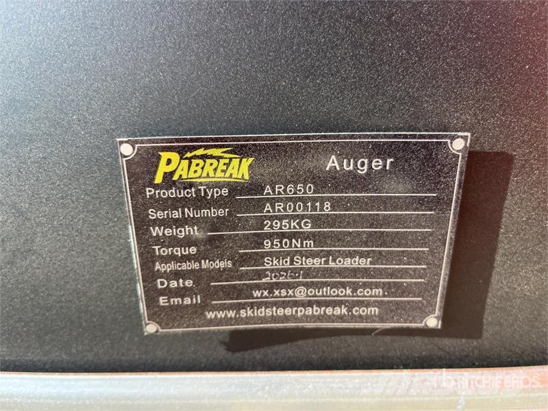 PABREAK AR650 Skid Steer Auger (Unused) Drills