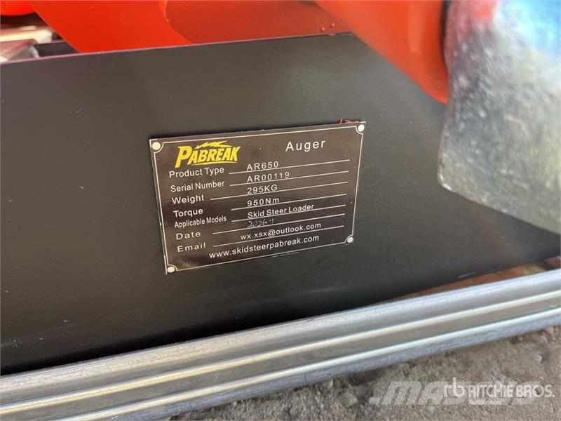 PABREAK AR650 Skid Steer Auger (Unused) Bor