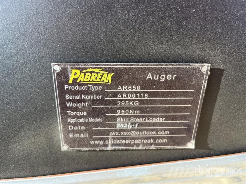 PABREAK AR650 Skid Steer Auger (Unused) Drills