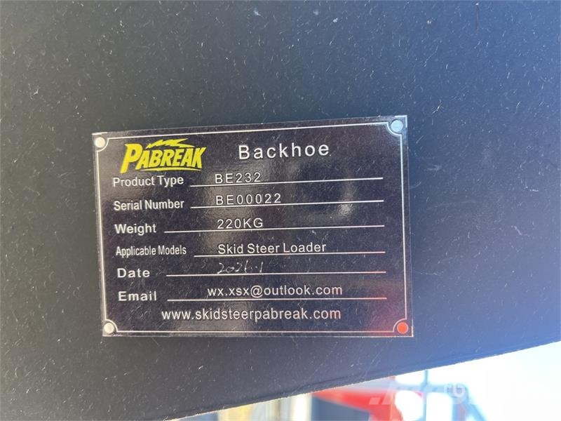  PABREAK BE-232 350 mm Skid Steer Backhoe (Unused) Acessórios Retroescavadoras