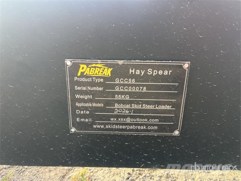 PABREAK GCC56 1140 mm Skid Steer Bale Spear (Unuse Drugi deli