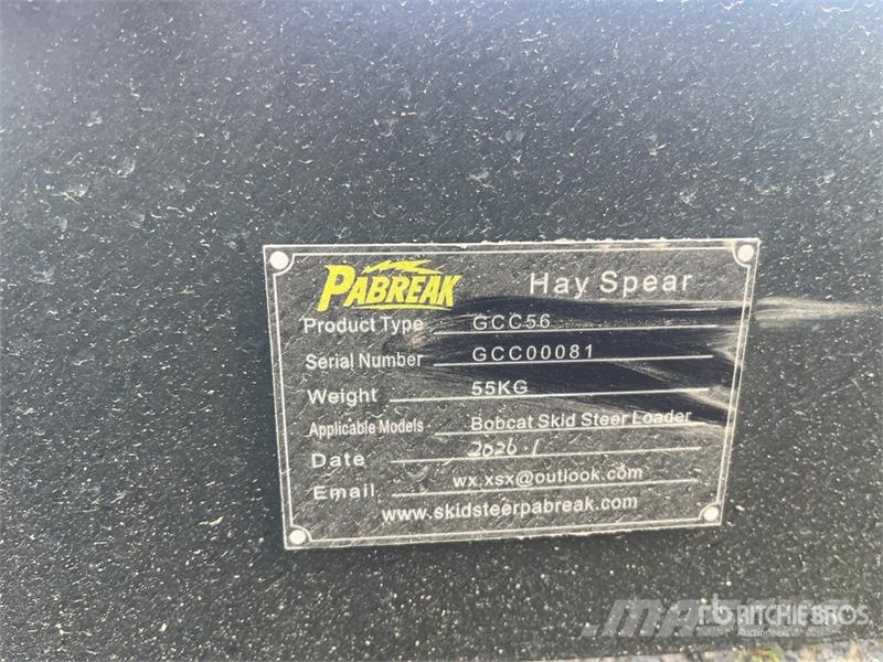 PABREAK GCC56 1140 mm Skid Steer Bale Spear (Unuse Drugi deli