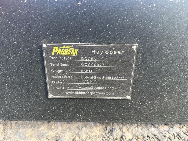 PABREAK GCC56 1140 mm Skid Steer Bale Spear (Unuse Drugi deli