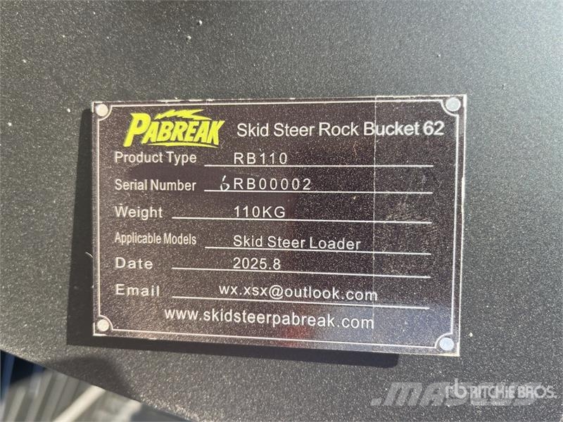 PABREAK RB110 1600 mm Skid Steer Bucket (Unused) Skovle