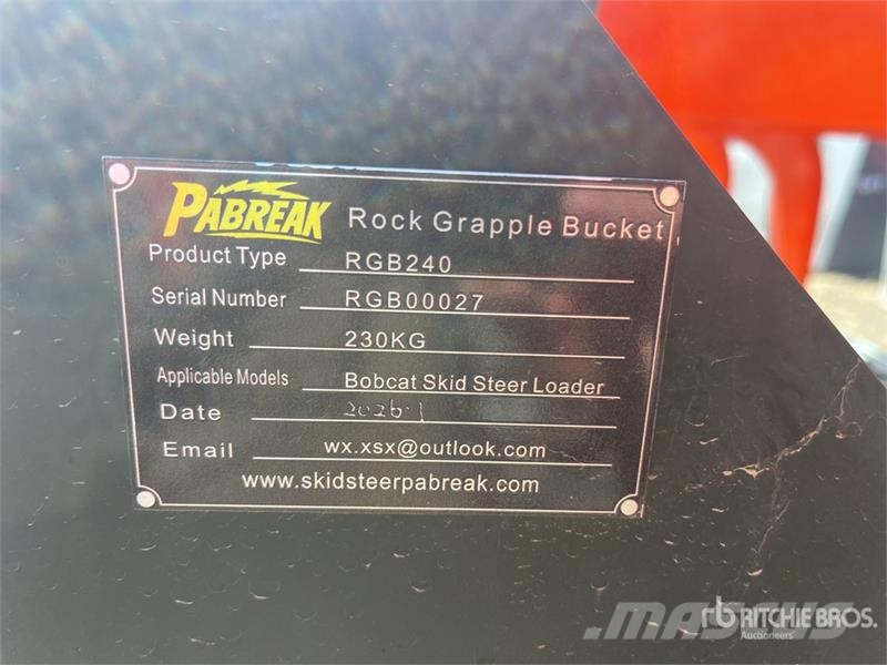 PABREAK RGB240 2010 mm Skeleton Skid Steer Grapple 抓斗