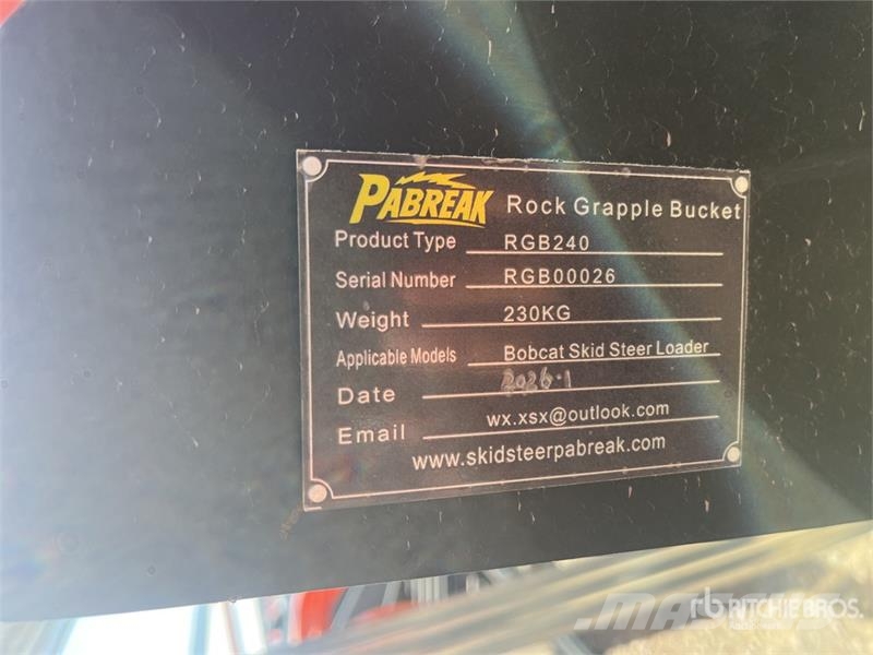  PABREAK RGB240 2015 mm Skeleton Skid Steer Grapple 抓斗