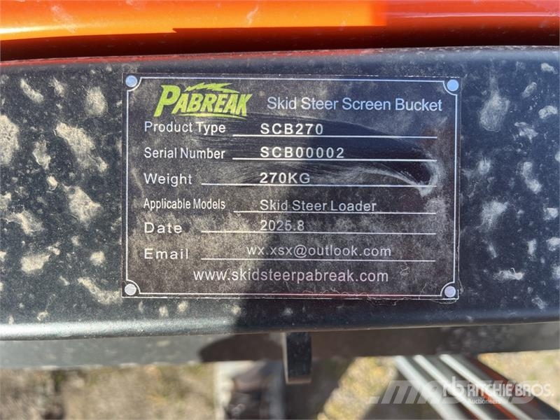  PABREAK SCB270 2130 mm Skid Steer Screening Bucket Elekli kepçeler