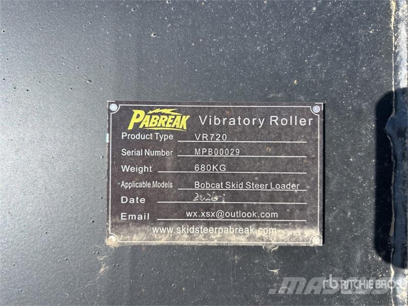 PABREAK VR720 1830 mm Skid Steer Vibratory Roller Valjci za građevinarstvo