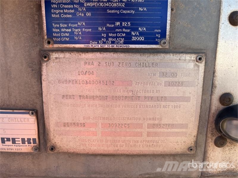 Peki 10.3 m Bogie/A Multi -Temp Refrigerated Trailer Hladilne polprikolice