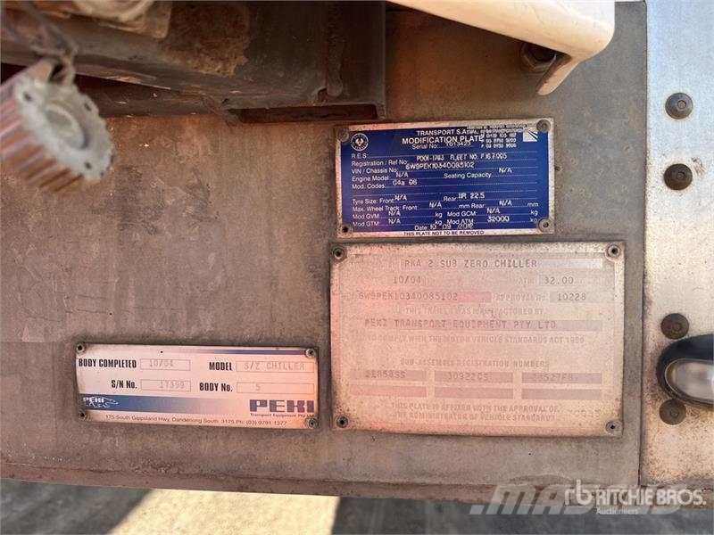 Peki 10.3 m Bogie/A Refrigerated Trailer Semirimorchi a temperatura controllata