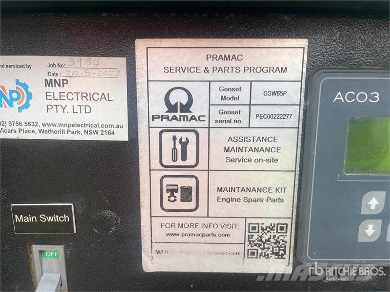 Pramac GSW65P 60 kVA Skid-Mounted Generator Set Naftové generátory