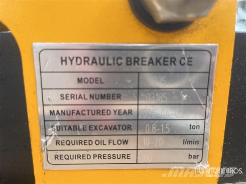  Q/C Hydraulic Breaker - Fits 0.8-1.5t (Unused) Hammers / Breakers