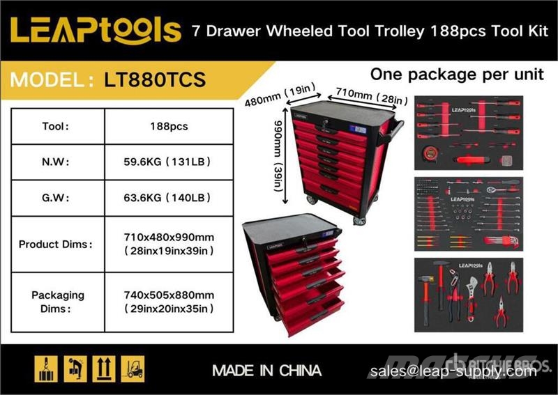  Quantity of (2)  LEAPtools LT880TCS Tool Box (Unus Ostalo za građevinarstvo