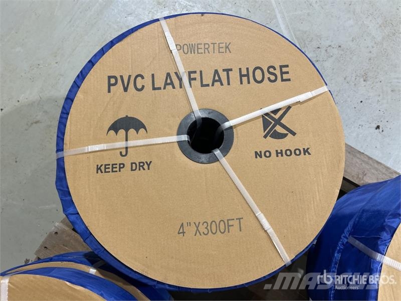 Quantity of (2) Powertek 4"-300FT PVC Layflat Hos Ďalšie komponenty