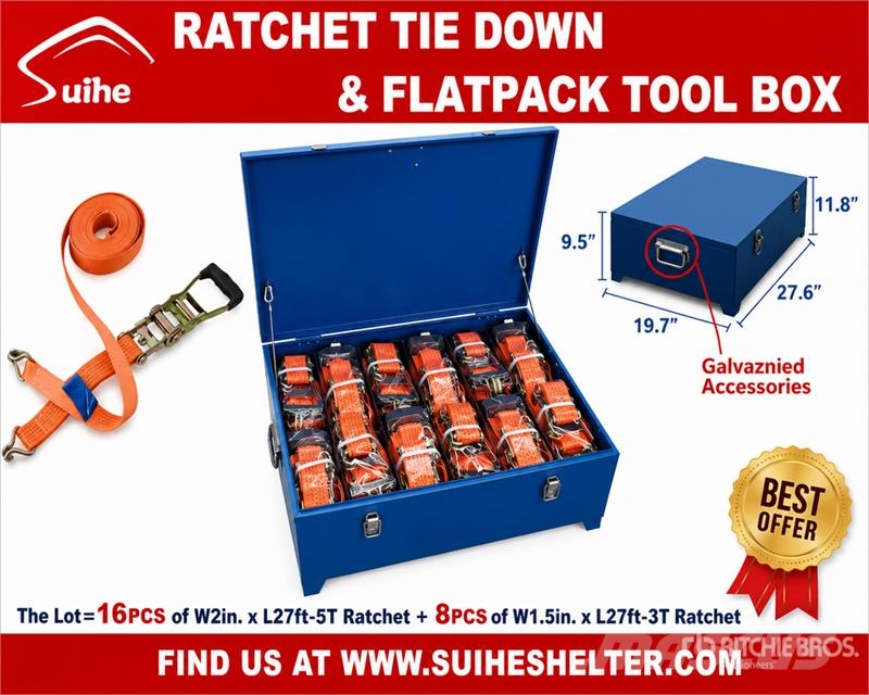 Quantity of (24) Suihe R24 Ratchet Straps (Unused Other components