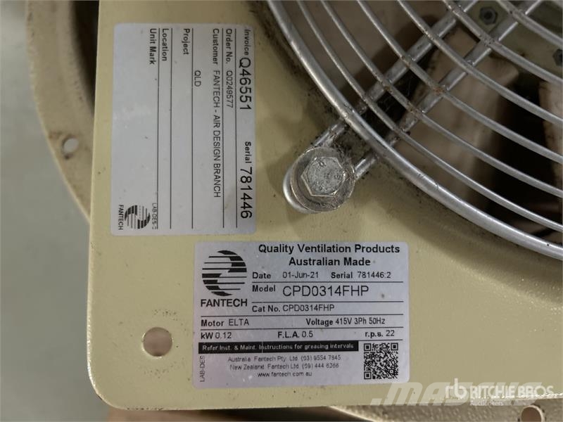 Quantity of (3) 3 Phase Industrial Fans Statyba - Kita