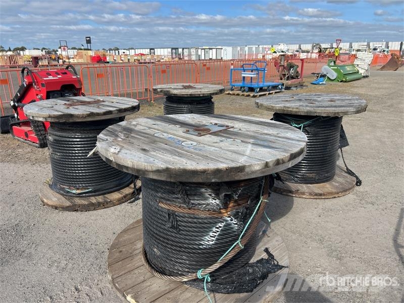 Quantity of (4) Wire Rope Cable Reels Diger