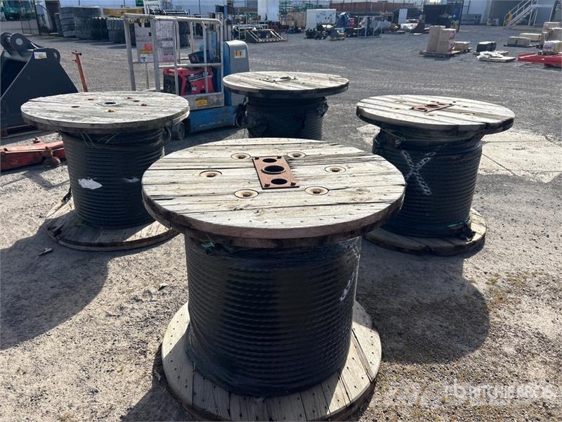 Quantity of (4) Wire Rope Cable Reels Diger