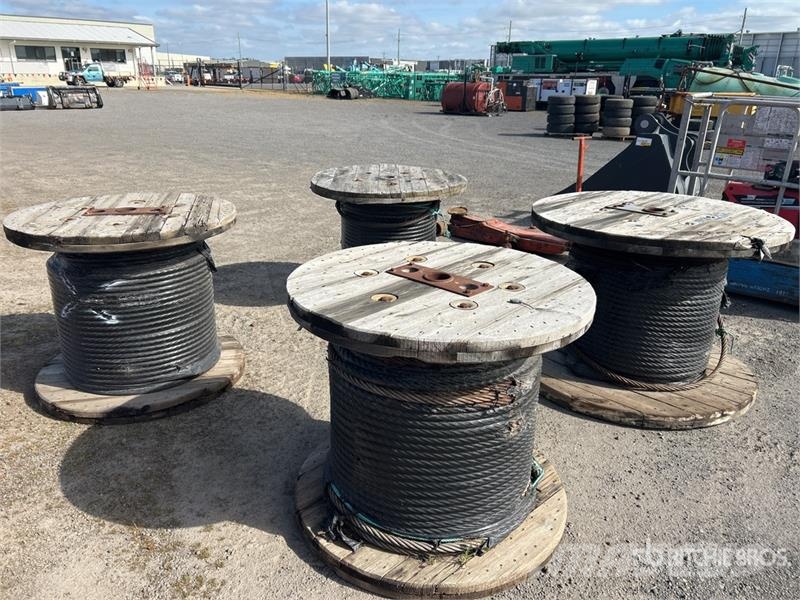 Quantity of (4) Wire Rope Cable Reels Diger