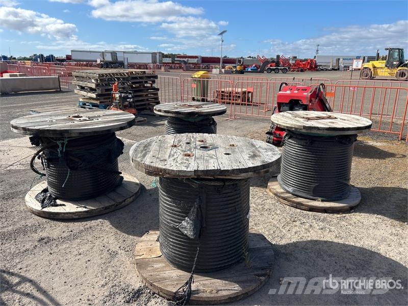 Quantity of (4) Wire Rope Cable Reels Diger