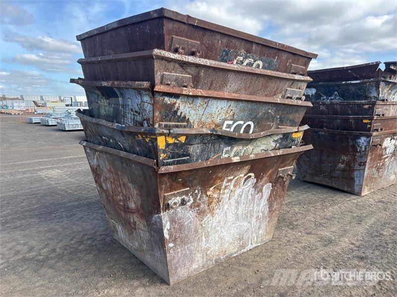 Quantity of (5) 3 m3 Skip Waste Container معدات البناء - غير ذلك