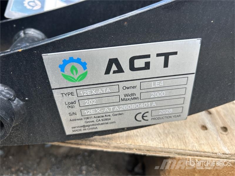 Quantity of (9) AGT 12EX-ATA Mini Excavator Attac Andere Zubehörteile