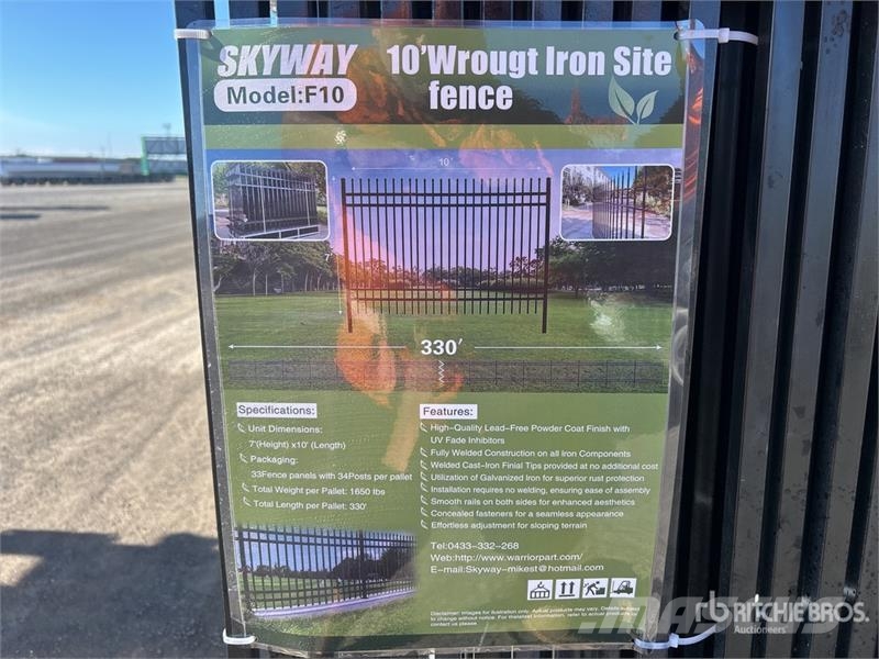 Quantity of Skyway SFS37-370TF 10 ft x 7 ft Powde Piirdeaia varustus