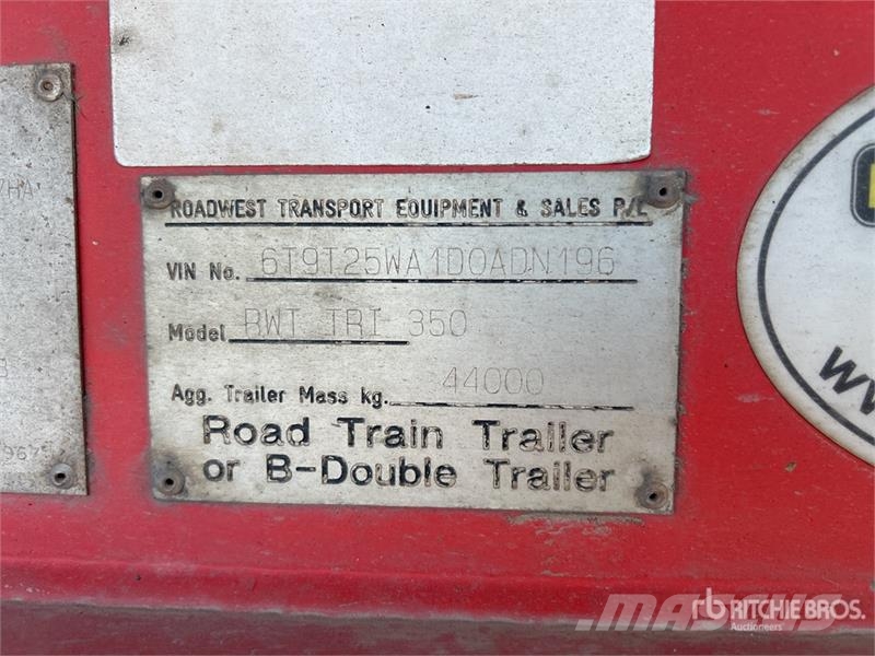 Roadwest 8.4 m Tri/A Side Dump Trailer Bañera