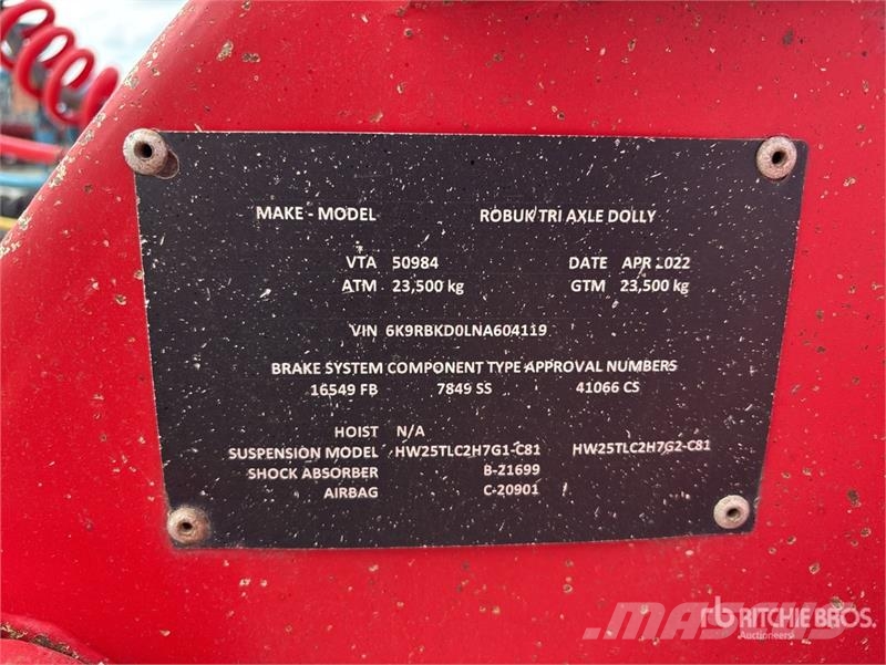  Robuk Tri/A Road Train Dolly Транспортные тележки