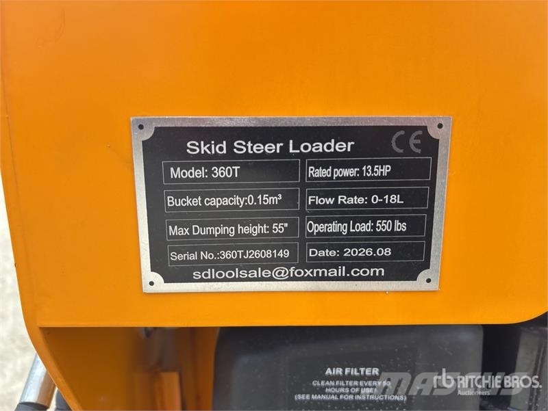  SDLOOL SL360T Mini Skid Steer Loader (Unused) لوادر انزلاقية التوجيه