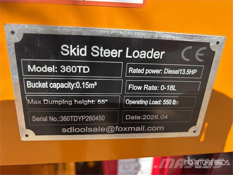 SDLOOL SL360TD Mini Compact Track Loader (Unused) لوادر انزلاقية التوجيه
