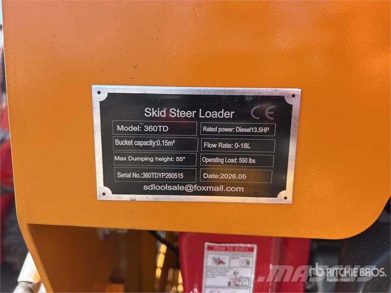 SDLOOL SL360TD Mini Skid Steer Loader (Unused) Smykem řízené nakladače