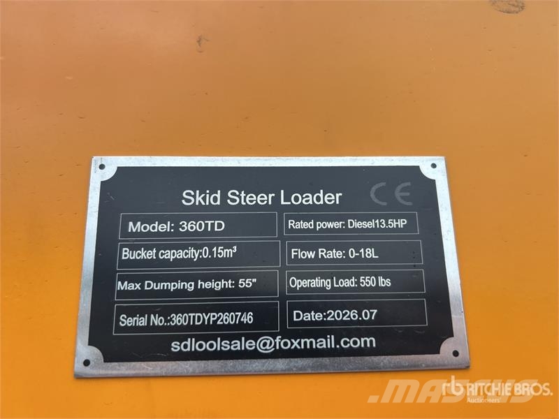 SDLOOL SL360TD Mini Skid Steer Loader (Unused) Kompaktlader