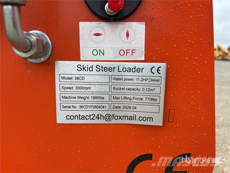  SDLOOL SL36CD Mini Skid Steer Loader (Unused) Skid steer loaders