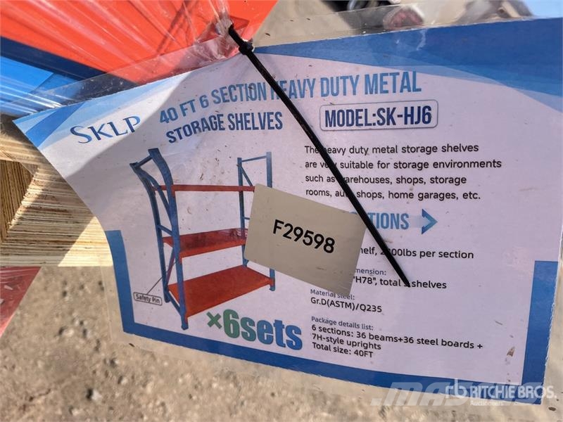 SKLP SK-HJ6 Metal Storage Shelving (Unused) Other components
