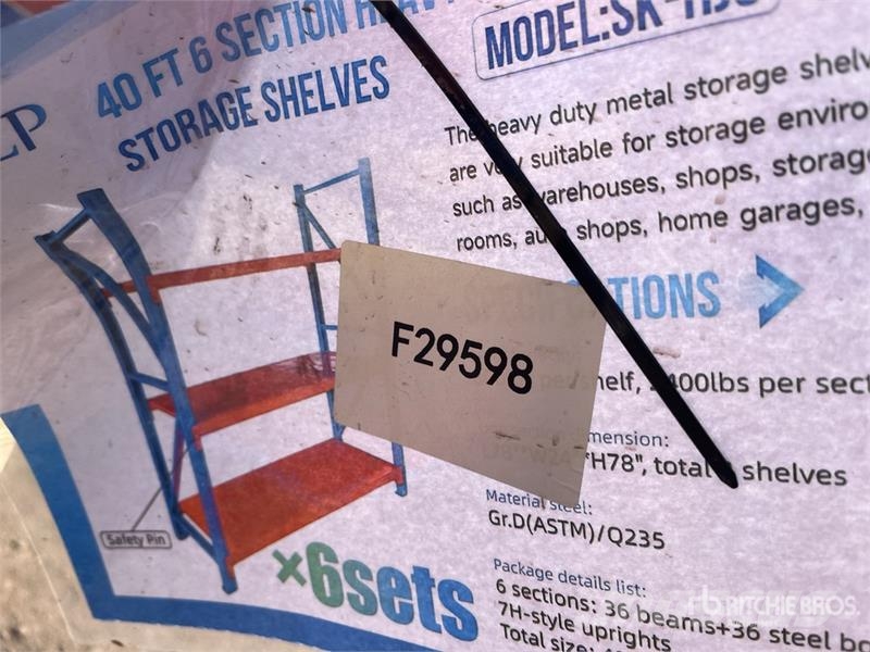 SKLP SK-HJ6 Metal Storage Shelving (Unused) Other components
