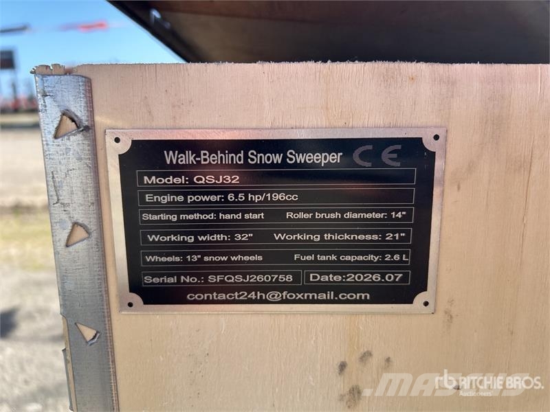  SKLP SK-QSJ32 Walk-Behind Snow Sweeper (Unused) Lauksaimniecība- Citi