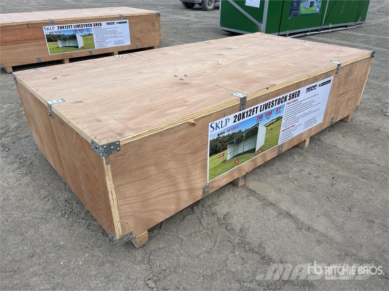  SKLP SK-S2012 20 ft x 12 ft Livestock Shed (Unused المباني الإطار الصلب