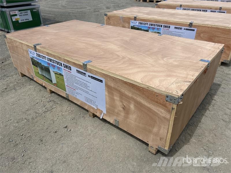  SKLP SK-S2012 20 ft x 12 ft Livestock Shed (Unused المباني الإطار الصلب