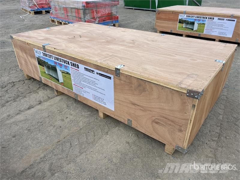  SKLP SK-S2012 20 ft x 12 ft Livestock Shed (Unused المباني الإطار الصلب