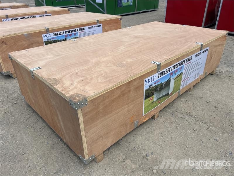  SKLP SK-S2012 20 ft x 12 ft Livestock Shed (Unused المباني الإطار الصلب