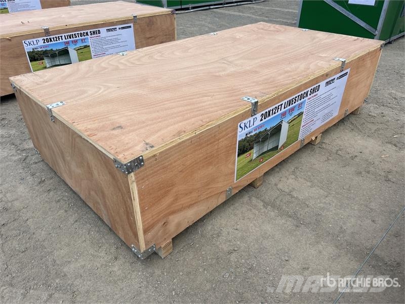  SKLP SK-S2012 20 ft x 12 ft Livestock Shed (Unused المباني الإطار الصلب