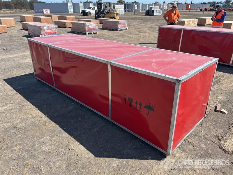 SKLP SK-S5025 25 ft x 50 ft Large Scale Storage Bu Edifícios com estrutura de aço